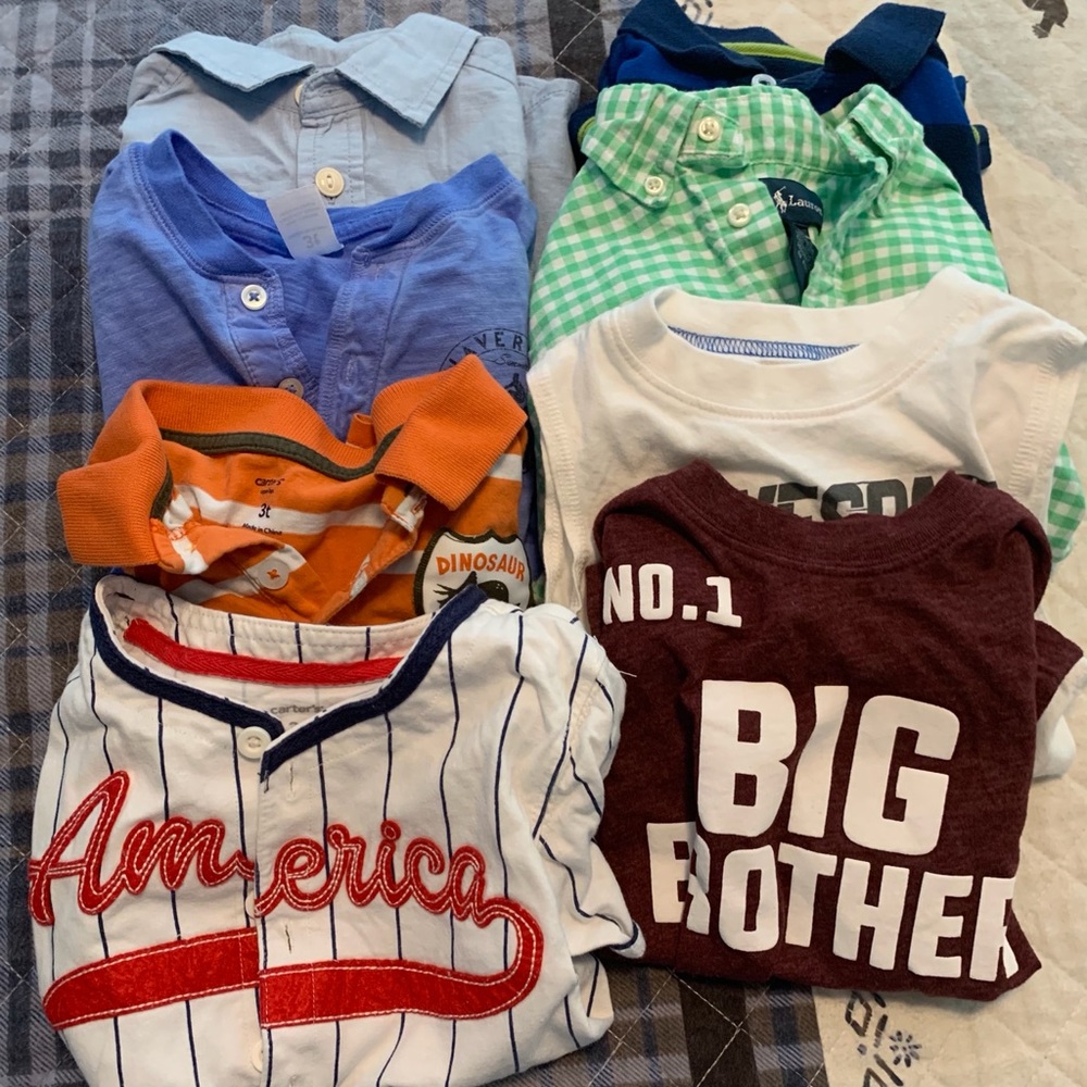 3t short sleeve shirts and polos